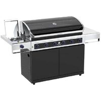 Beefmaster Premium 6 Burner BBQ on Classic Cart with Stainless Steel Side Burner