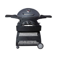 Ziggy Classic Triple Grill LPG BBQ on Cart (Gunmetal Grey)